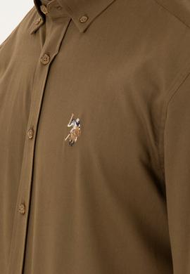 Erkek Haki Uzun Kollu Gömlek - 50292088015