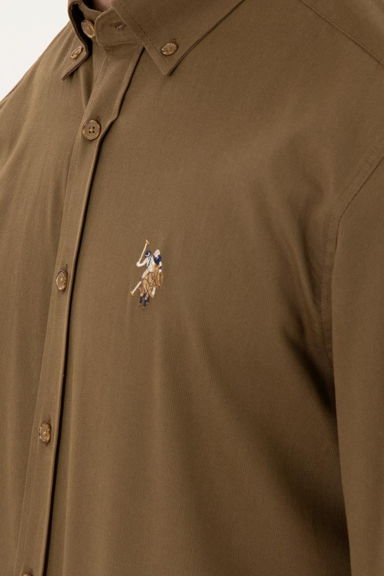 Erkek Haki Uzun Kollu Gömlek - 50292088015