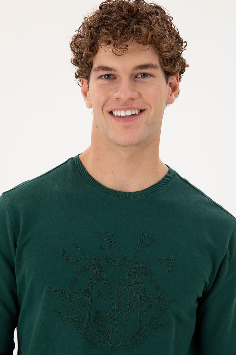 Erkek Koyu Yeşil Sweatshirt