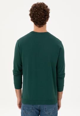 Erkek Koyu Yeşil Sweatshirt - 50290582048