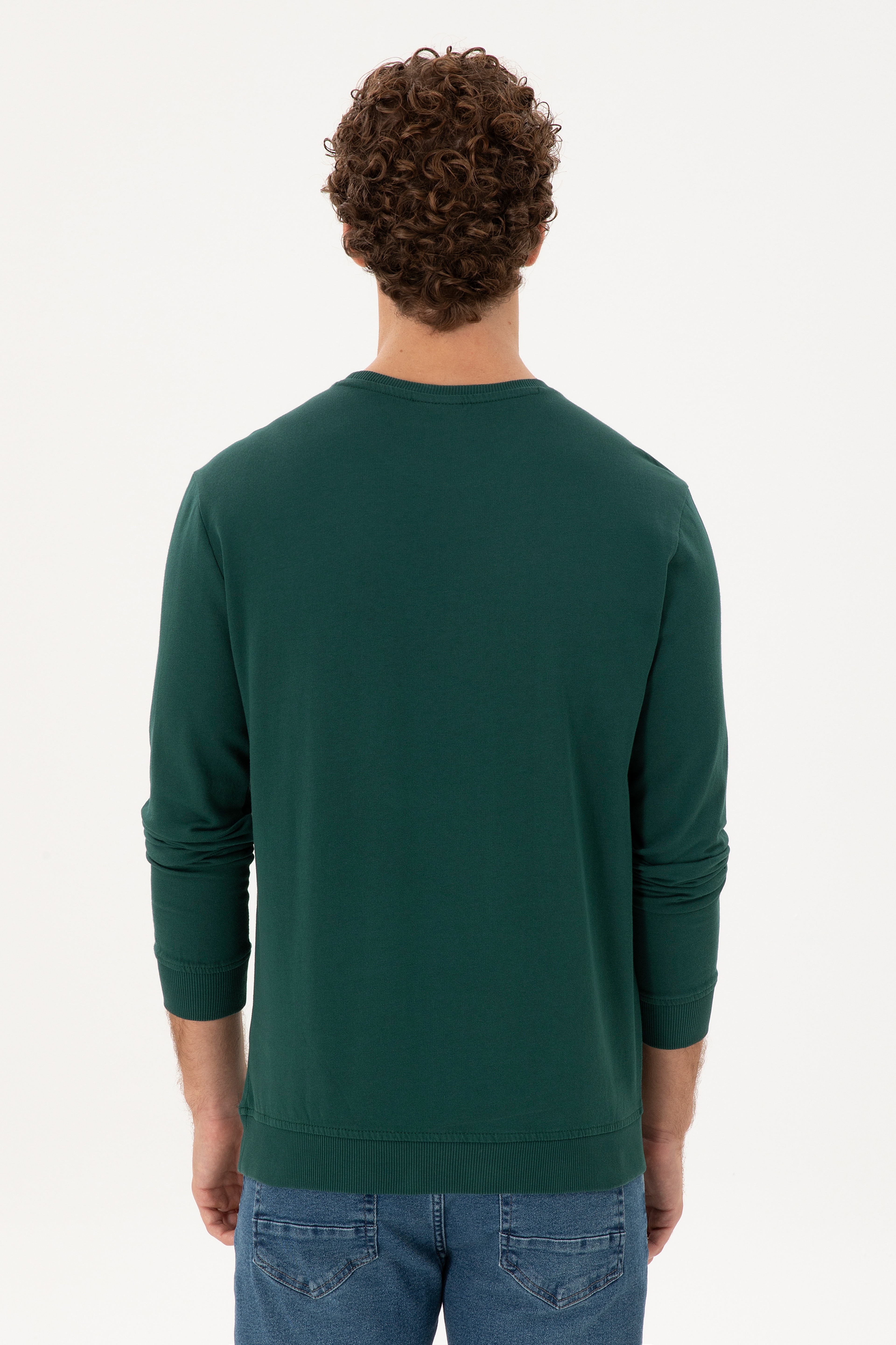 Erkek Koyu Yeşil Sweatshirt