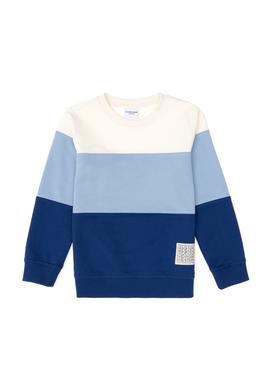 Erkek Çocuk İndigo Bisklet Yaka Sweatshirt - 50293549019