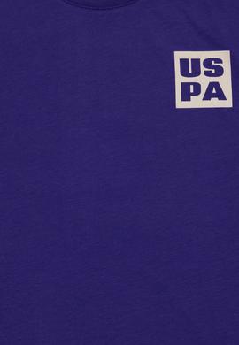 Erkek Çocuk Mor Oversize Bisiklet Yaka Tişört - 50295447141