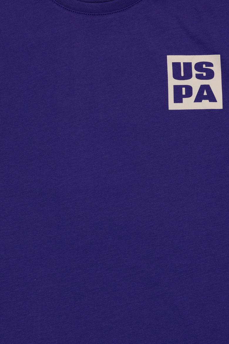 Erkek Çocuk Mor Oversize Bisiklet Yaka Tişört - 50295447141