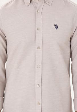 Erkek Kum Uzun Kollu Gömlek - 50296603016