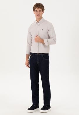 Erkek Kum Uzun Kollu Gömlek - 50296603016