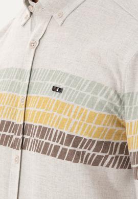 Erkek Ekru Uzun Kollu Gömlek - 50296600026