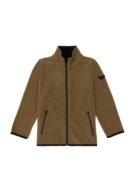 Erkek Çocuk Fermuarlı Haki Polar Sweatshirt - 50298067030