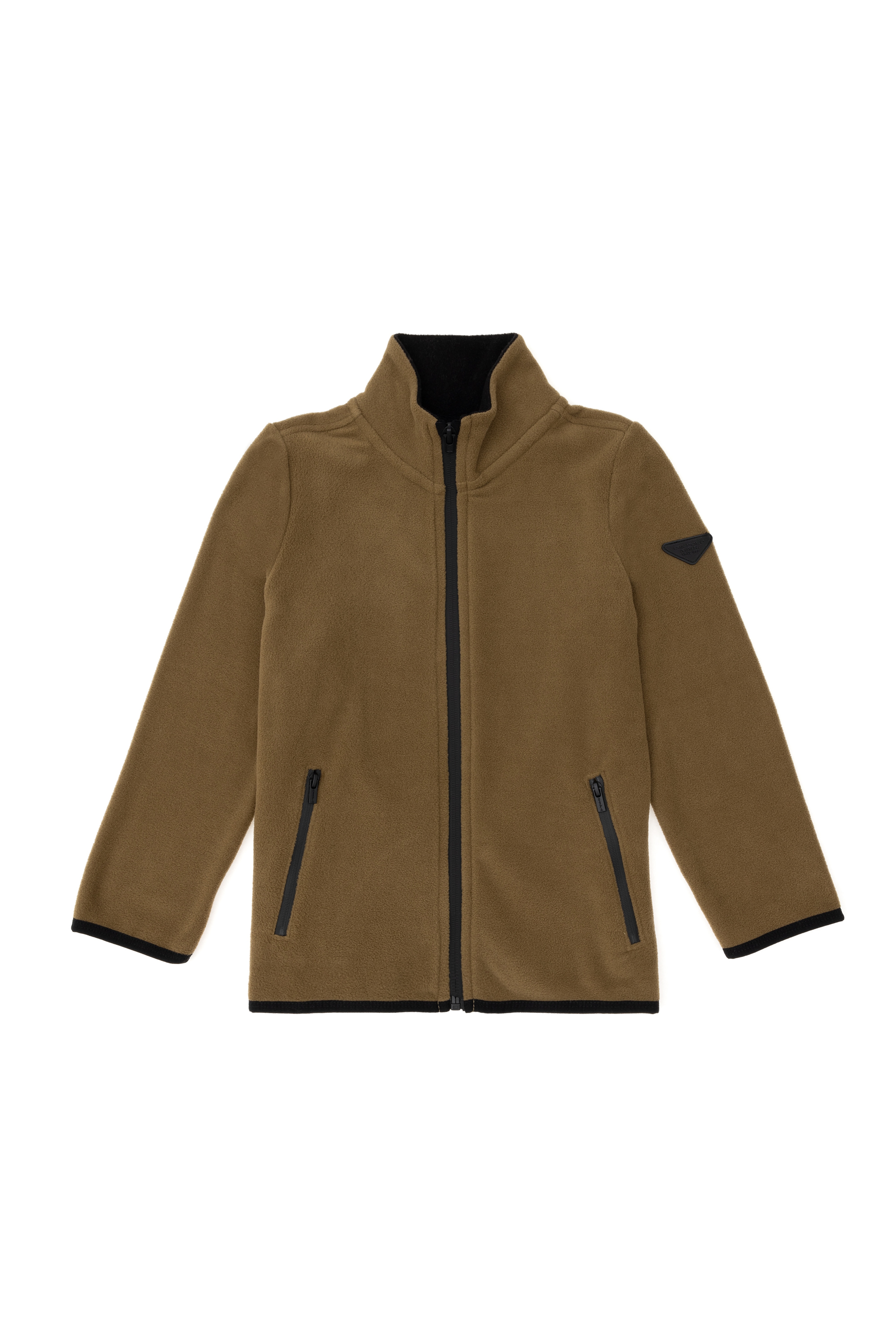 Erkek Çocuk Fermuarlı Haki Polar Sweatshirt - Image 4