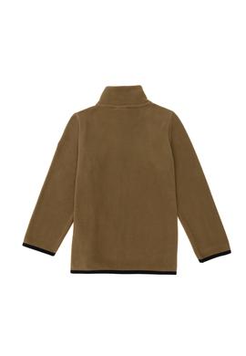 Erkek Çocuk Fermuarlı Haki Polar Sweatshirt - 50298067030