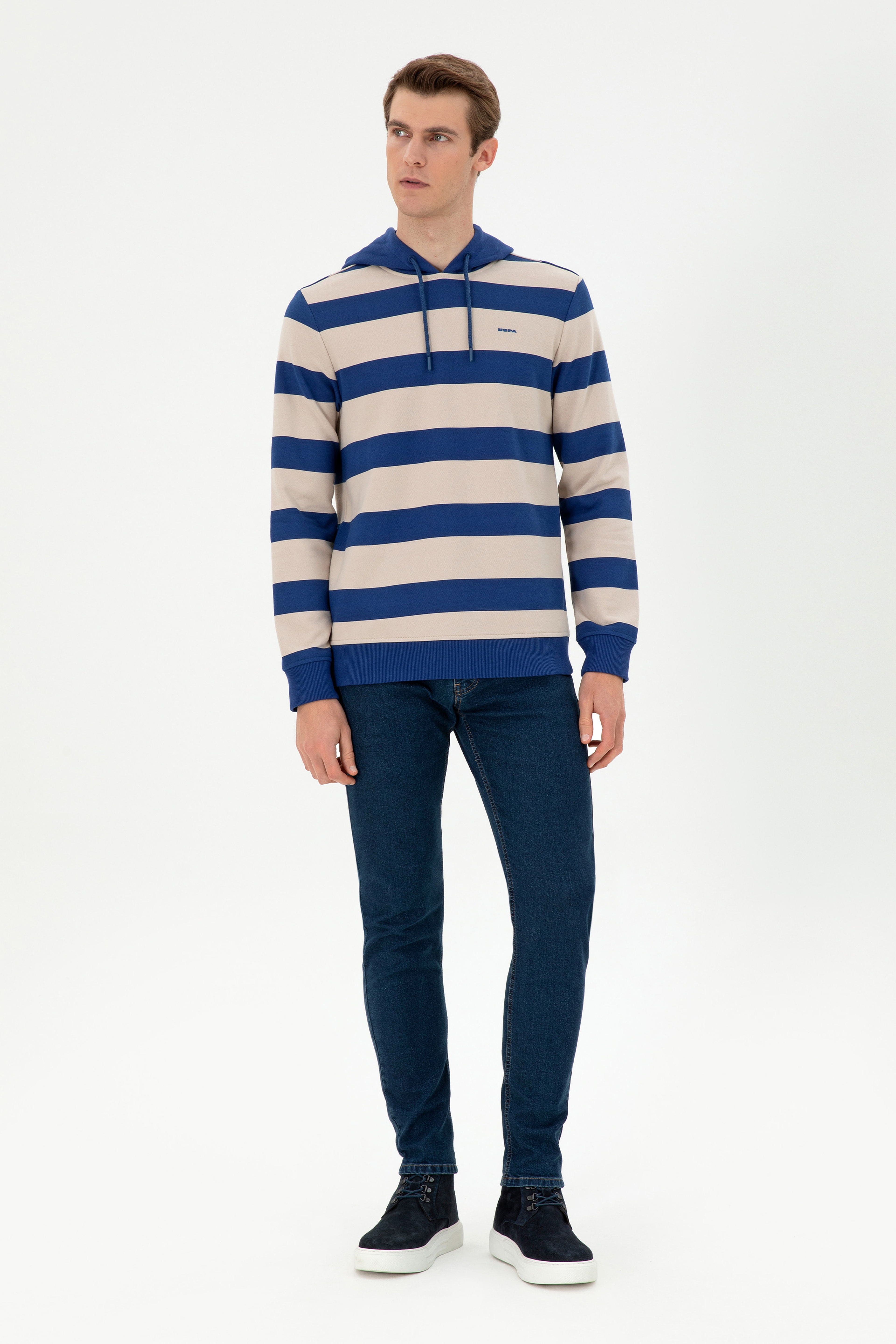 Erkek İndigo Sweatshirt - Image 4