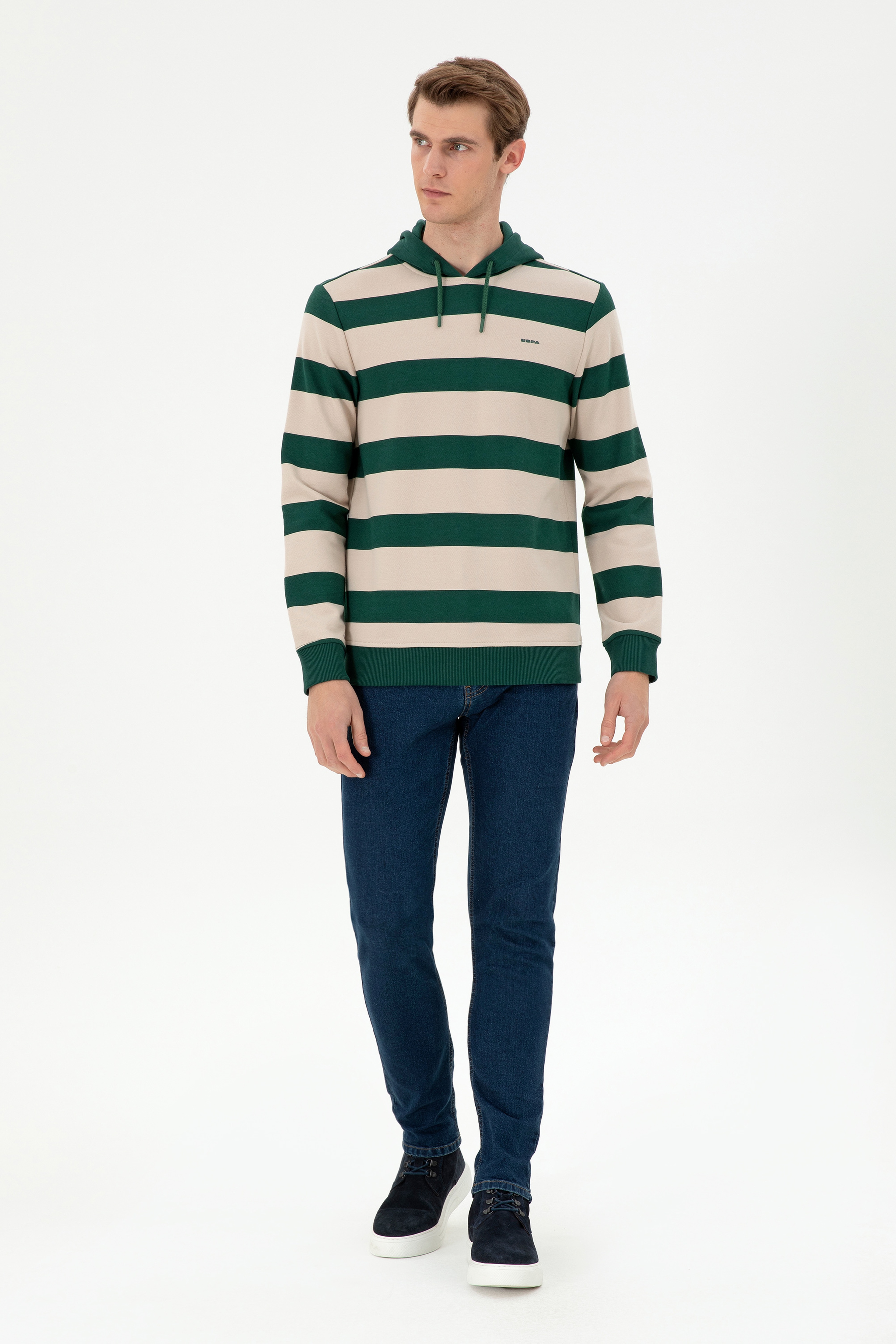 Erkek Koyu Yeşil Sweatshirt