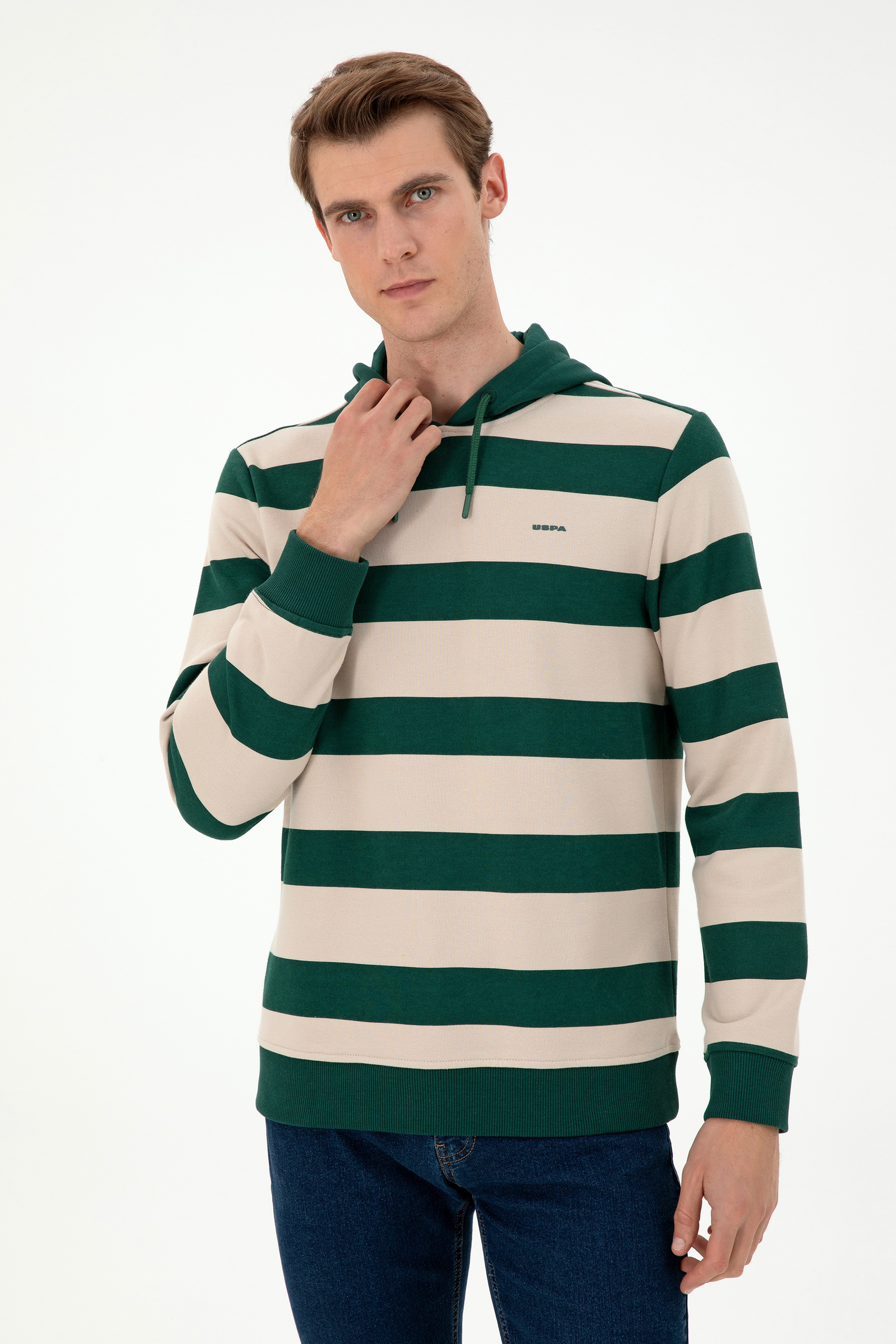 Erkek Koyu Yeşil Sweatshirt - Image 3