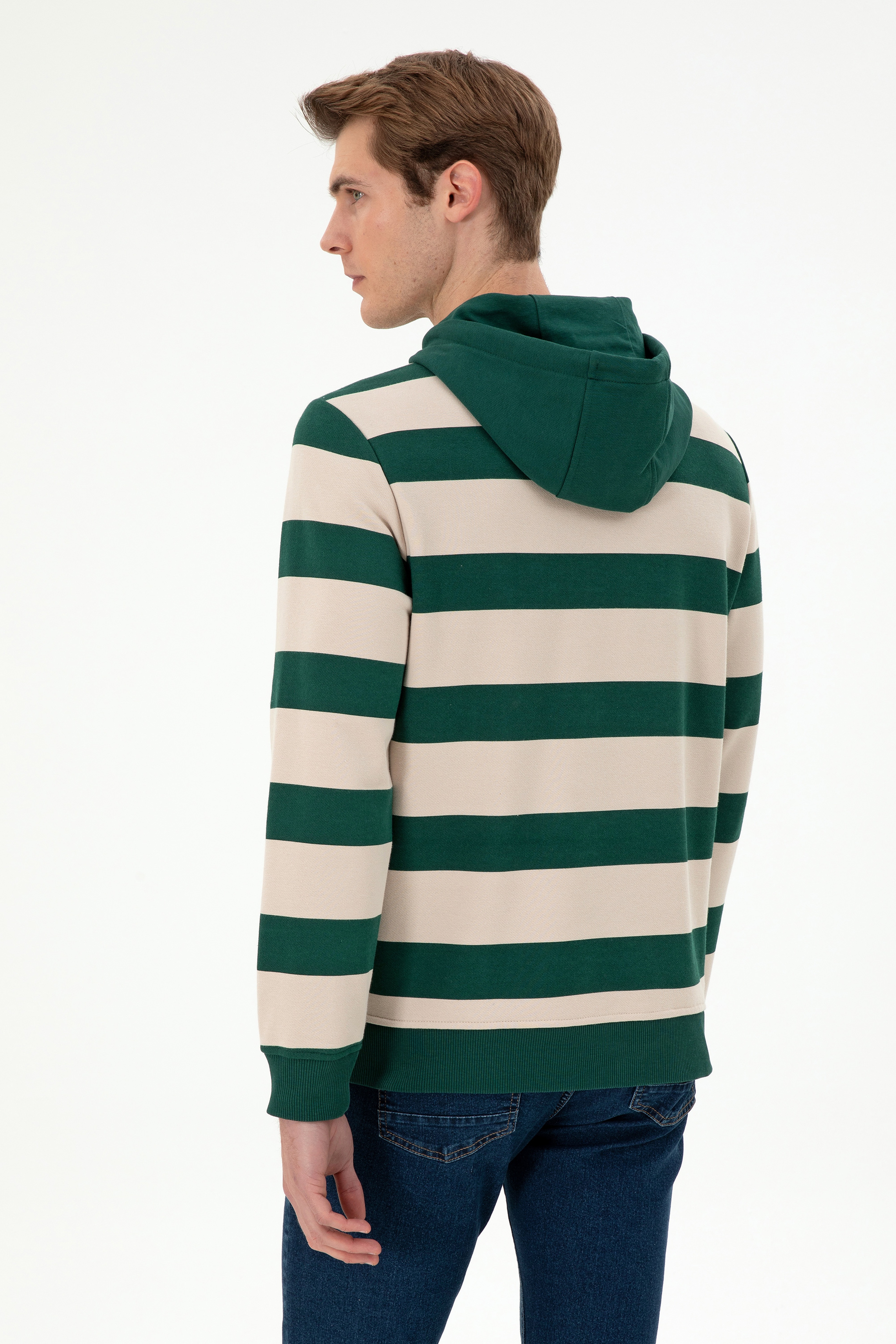 Erkek Koyu Yeşil Sweatshirt
