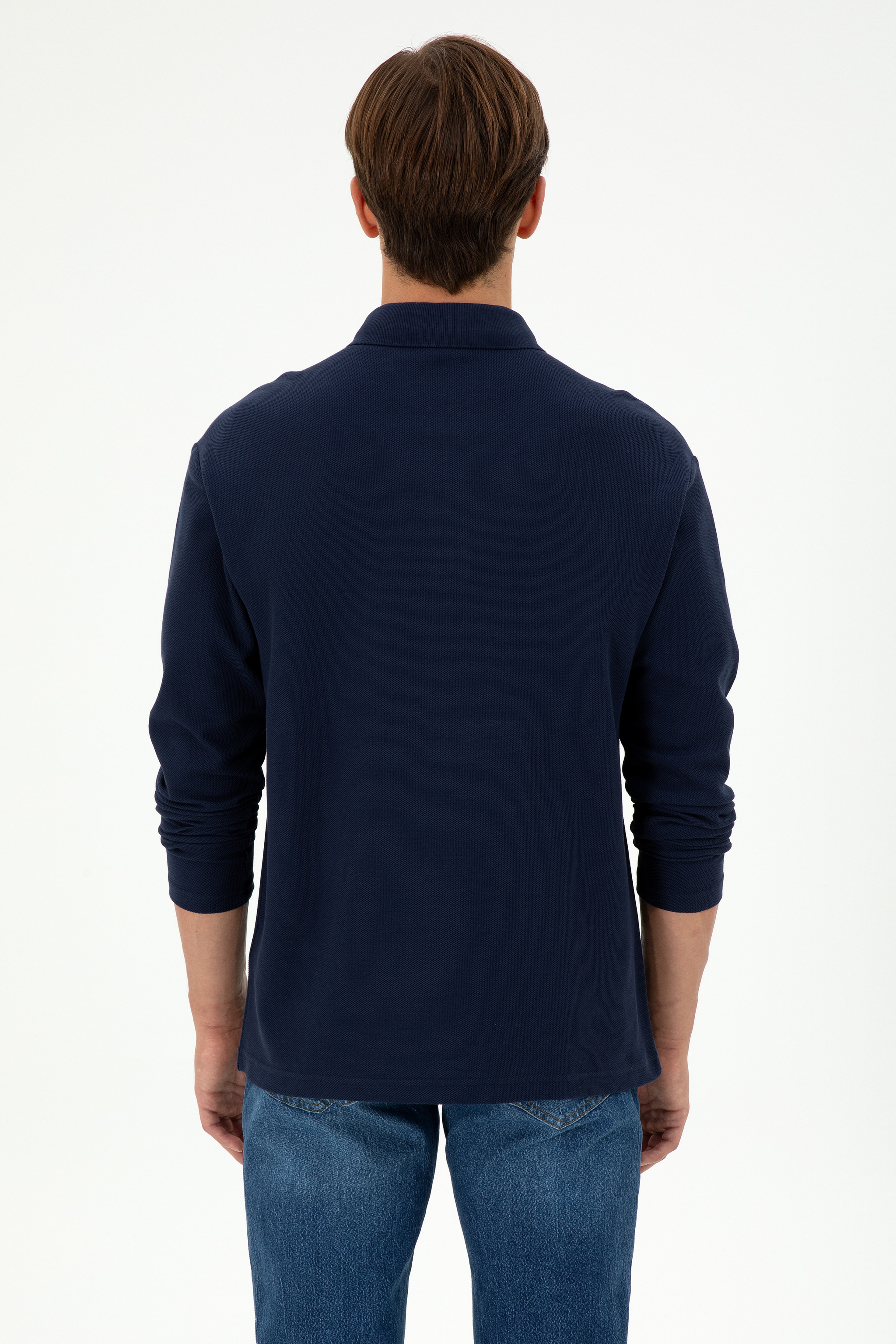 Erkek Lacivert Sweatshirt - Image 5