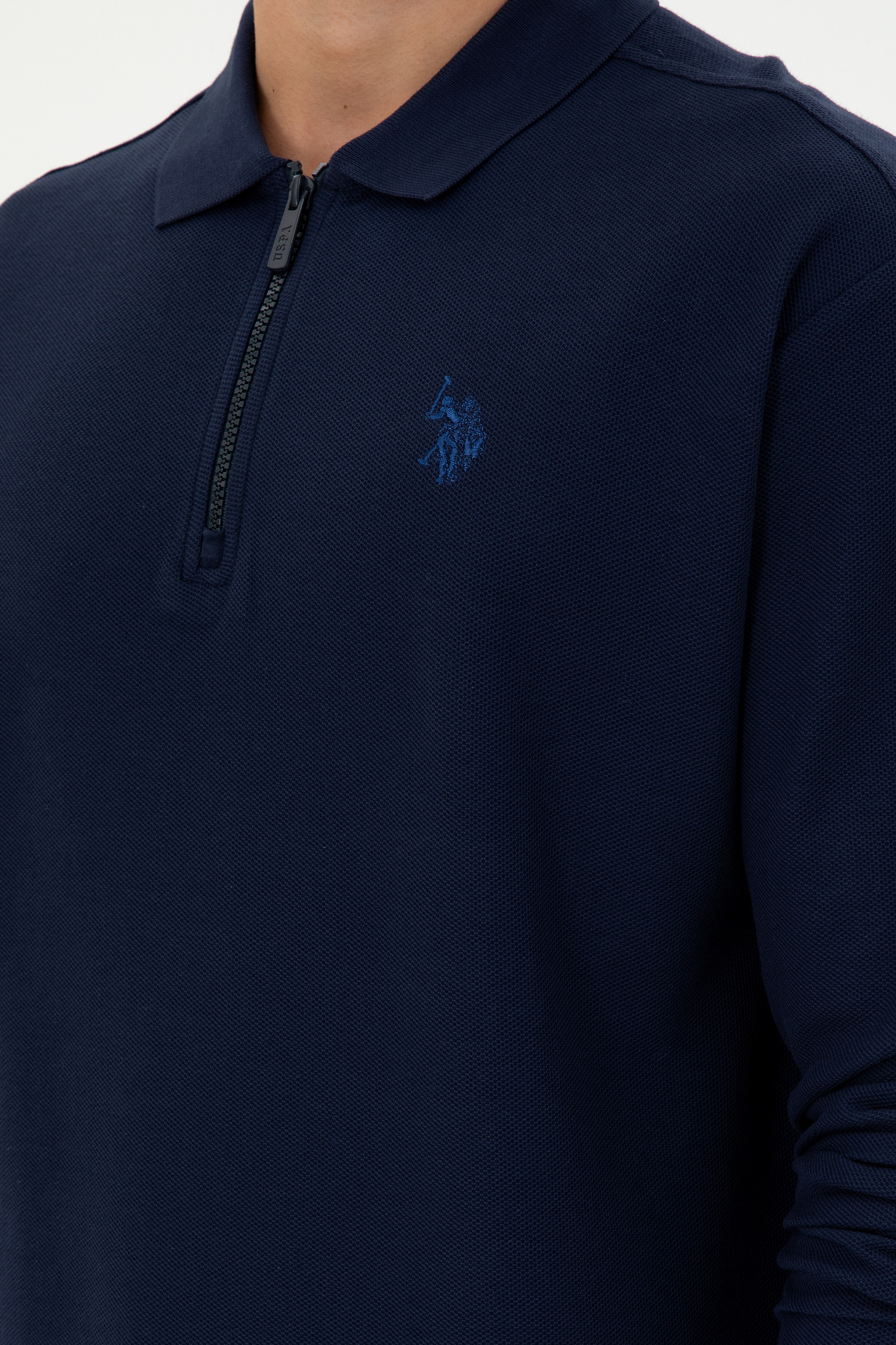 Erkek Lacivert Sweatshirt - Image 7