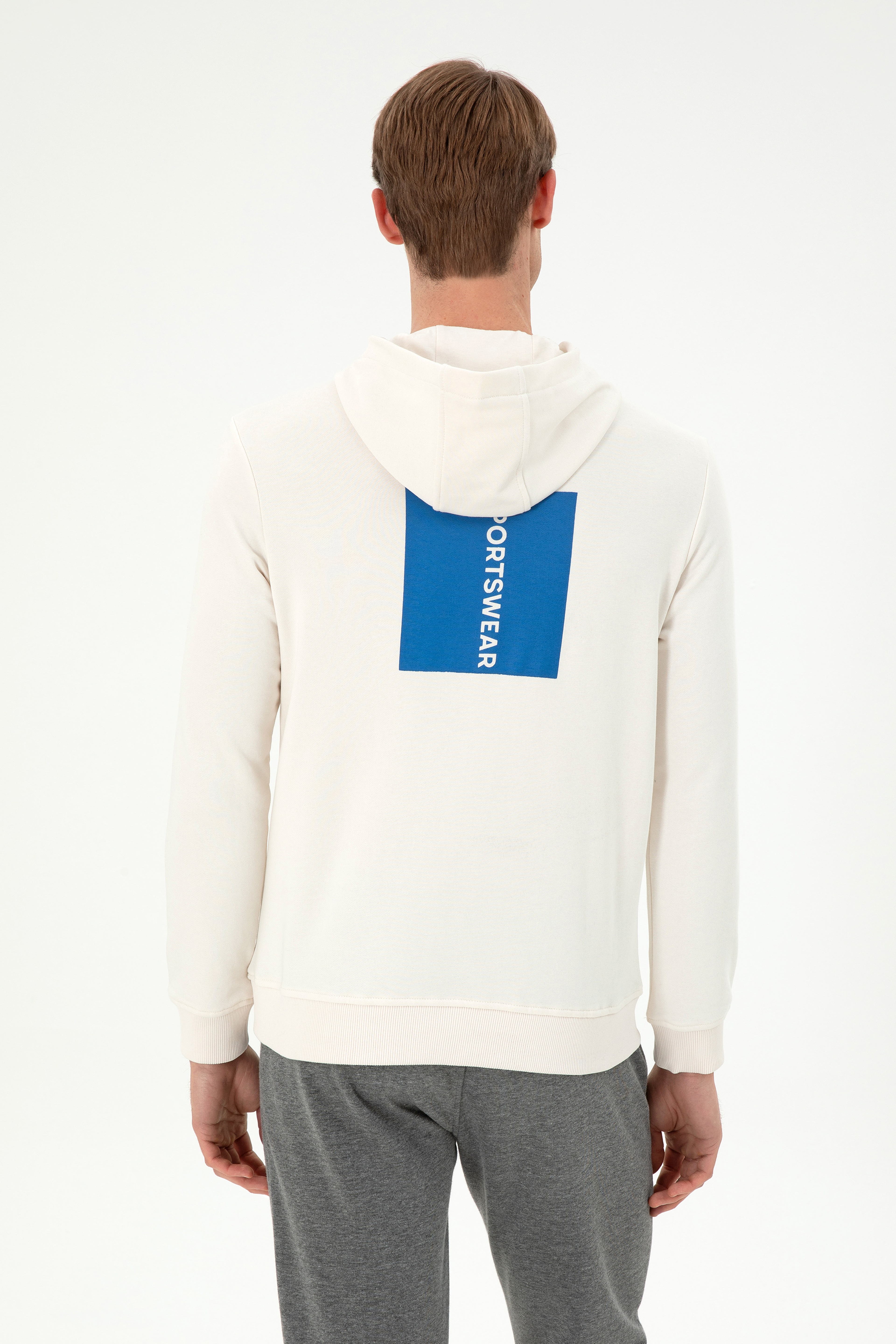 Erkek Krem Sweatshirt - Image 5