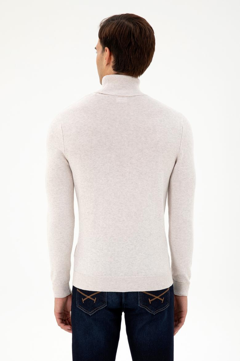 Erkek Taş Melanj Basic Kazak - 50293523059