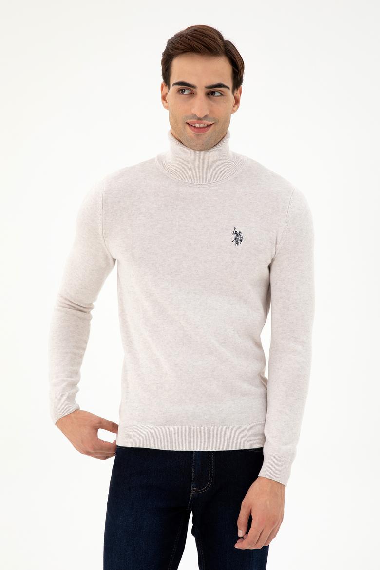 Erkek Taş Melanj Basic Kazak - 50293523059