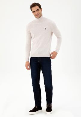 Erkek Taş Melanj Basic Kazak - 50293523059