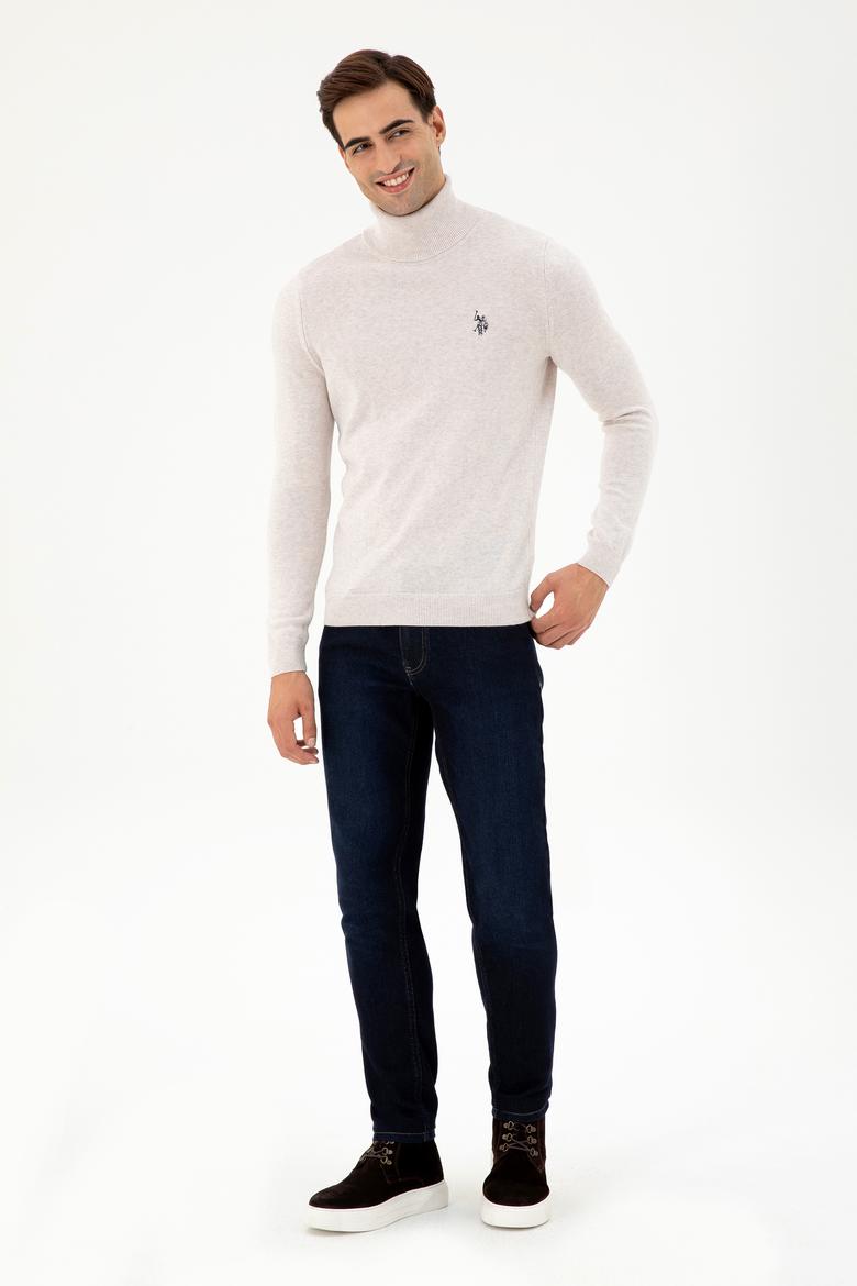 Erkek Taş Melanj Basic Kazak - 50293523059