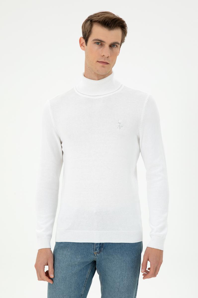 Erkek Beyaz Basic Kazak