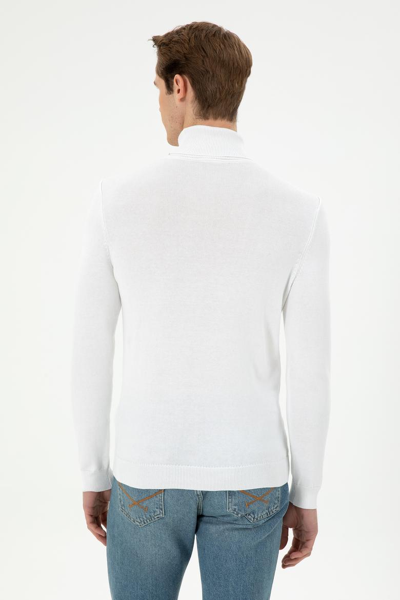 Erkek Beyaz Basic Kazak - 50294781026