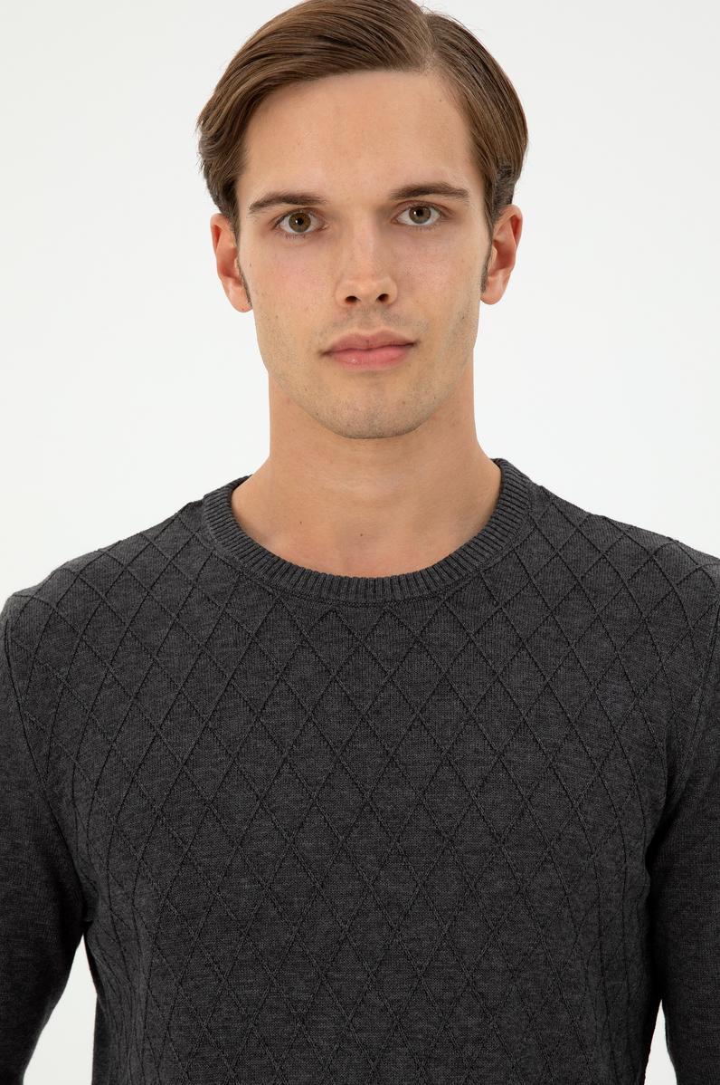 Erkek Antrasit Melanj Kazak