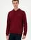 Erkek Bordo Basic Sweatshirt