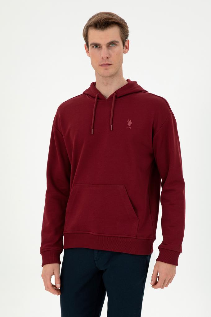 Erkek Bordo Basic Sweatshirt