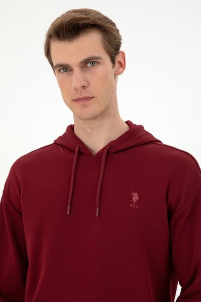 Erkek Bordo Basic Sweatshirt