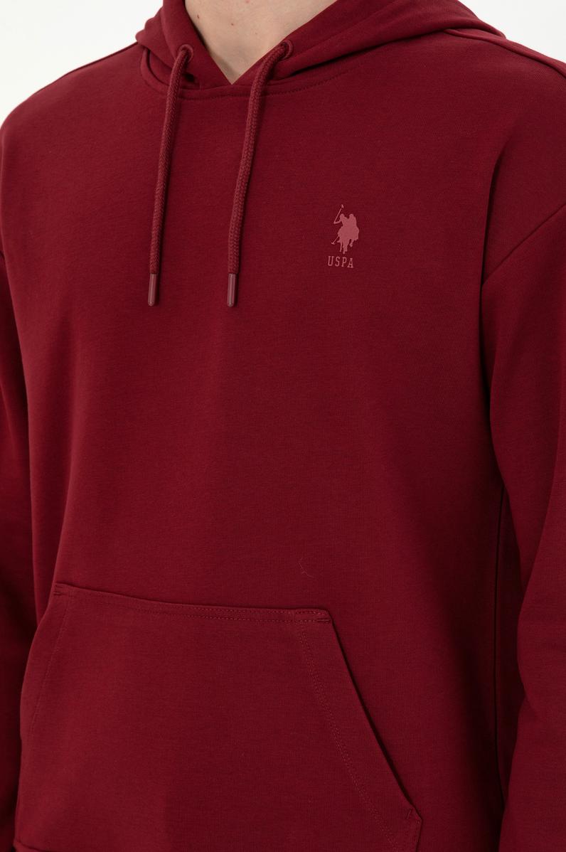 Erkek Bordo Basic Sweatshirt