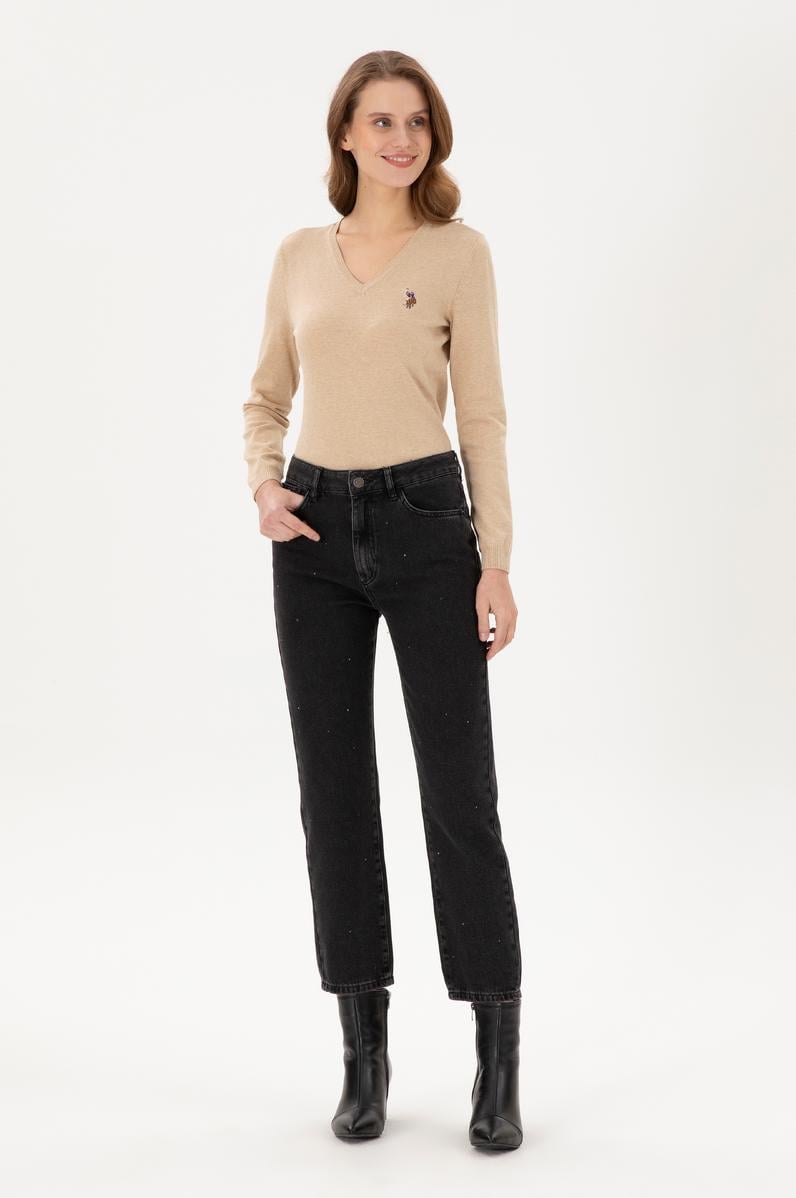 Kadın Siyah Jean Pantolon