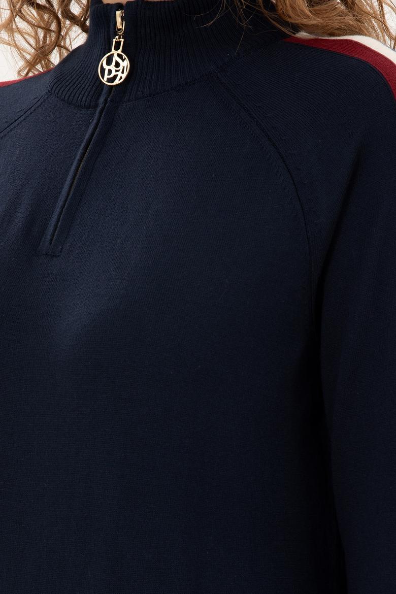 Kadın Lacivert V Yaka Kazak - 50297098006