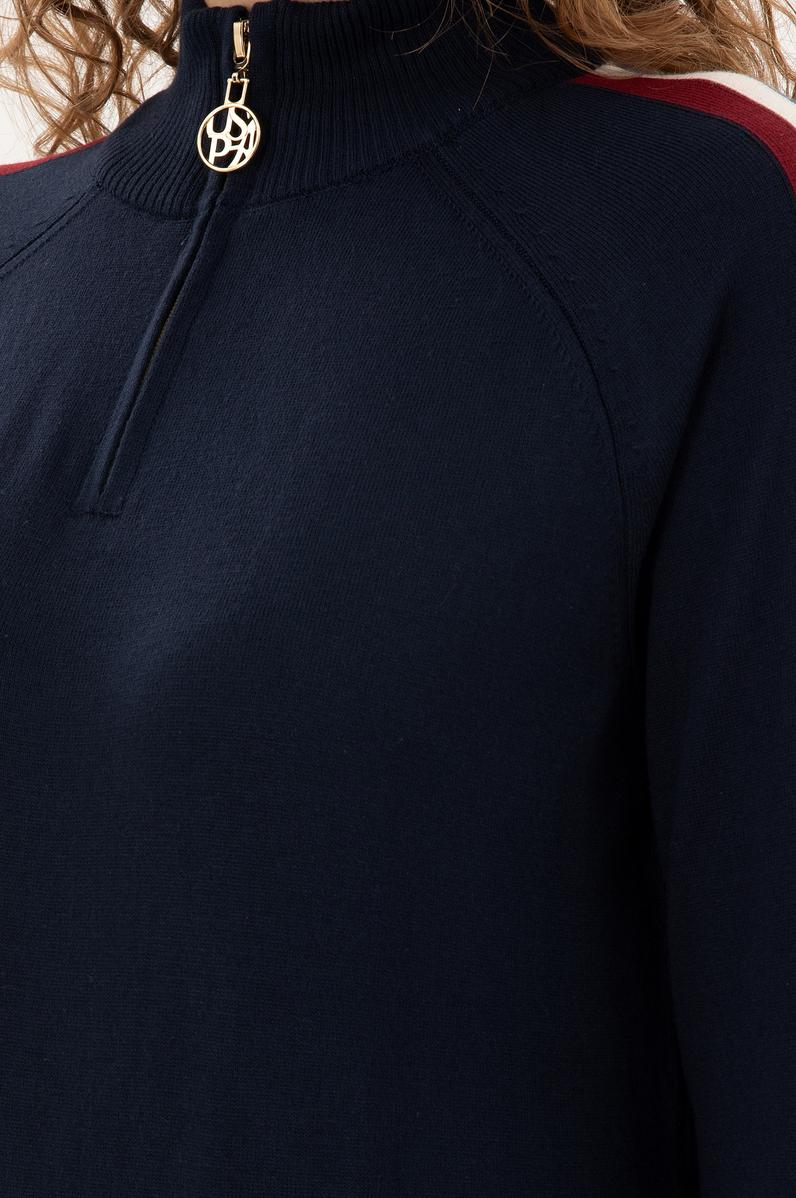 Kadın Lacivert V Yaka Kazak