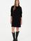 Kadın Siyah Sweatshirt Bisiklet Yaka Mini Boy Örme Elbise