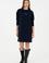 Kadın Lacivert Sweatshirt Bisiklet Yaka Mini Boy Örme Elbise