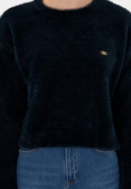 Kadın Lacivert Bisiklet Yaka Yumuşak Dokulu Kazak - 50297898014