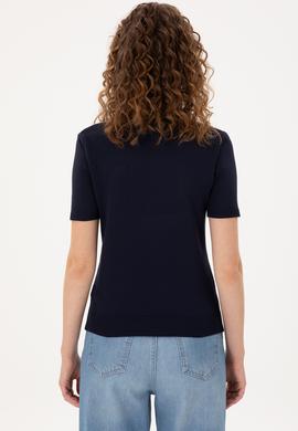 Kadın Lacivert Boğazlı Kazak - 50298029019