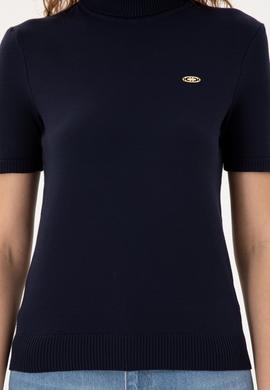 Kadın Lacivert Boğazlı Kazak - 50298029019