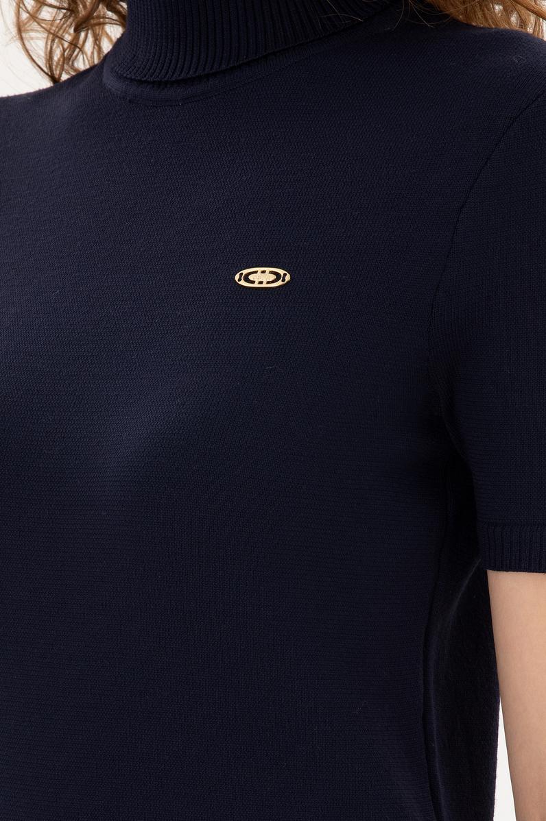 Kadın Lacivert Boğazlı Kazak