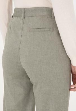 Kadın Haki Straight Fit Kanvas Pantolon - 50298546005