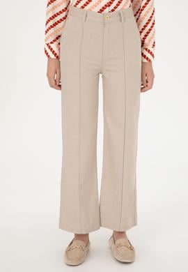 Kadın Kum Straight Fit Kanvas Pantolon - 50298546021