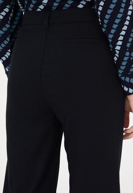 Kadın Lacivert Straight Fit Kanvas Pantolon - 50298546014