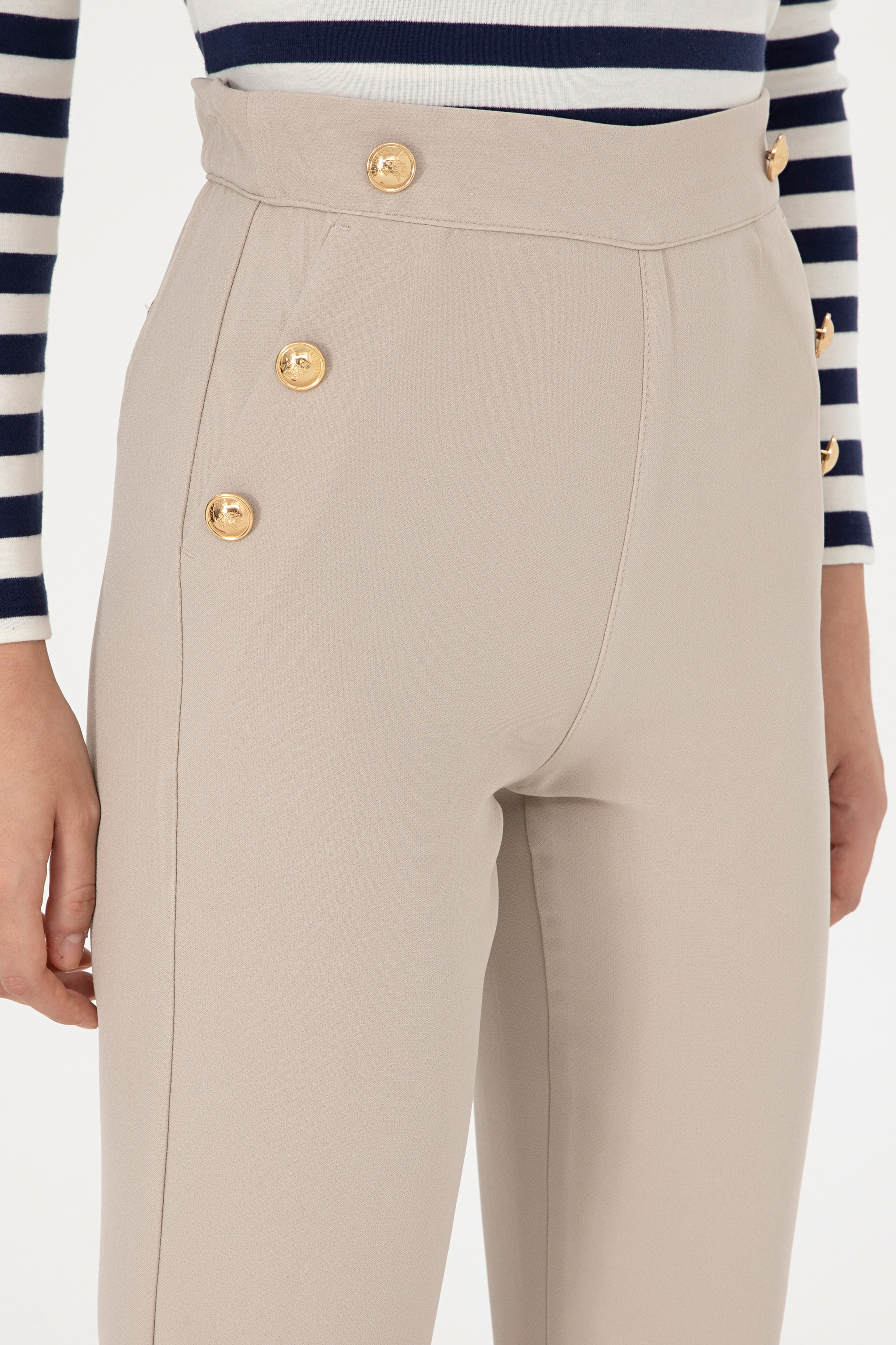 Kadın Taş Carrot Fit Kanvas Pantolon - Image 5