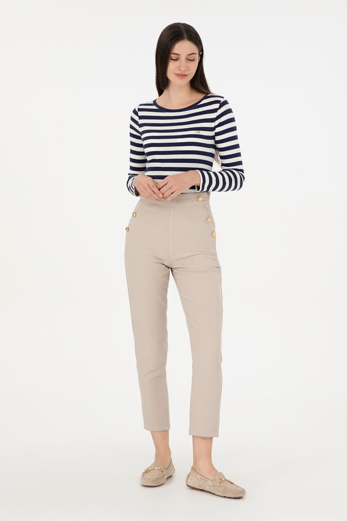 Kadın Taş Carrot Fit Kanvas Pantolon