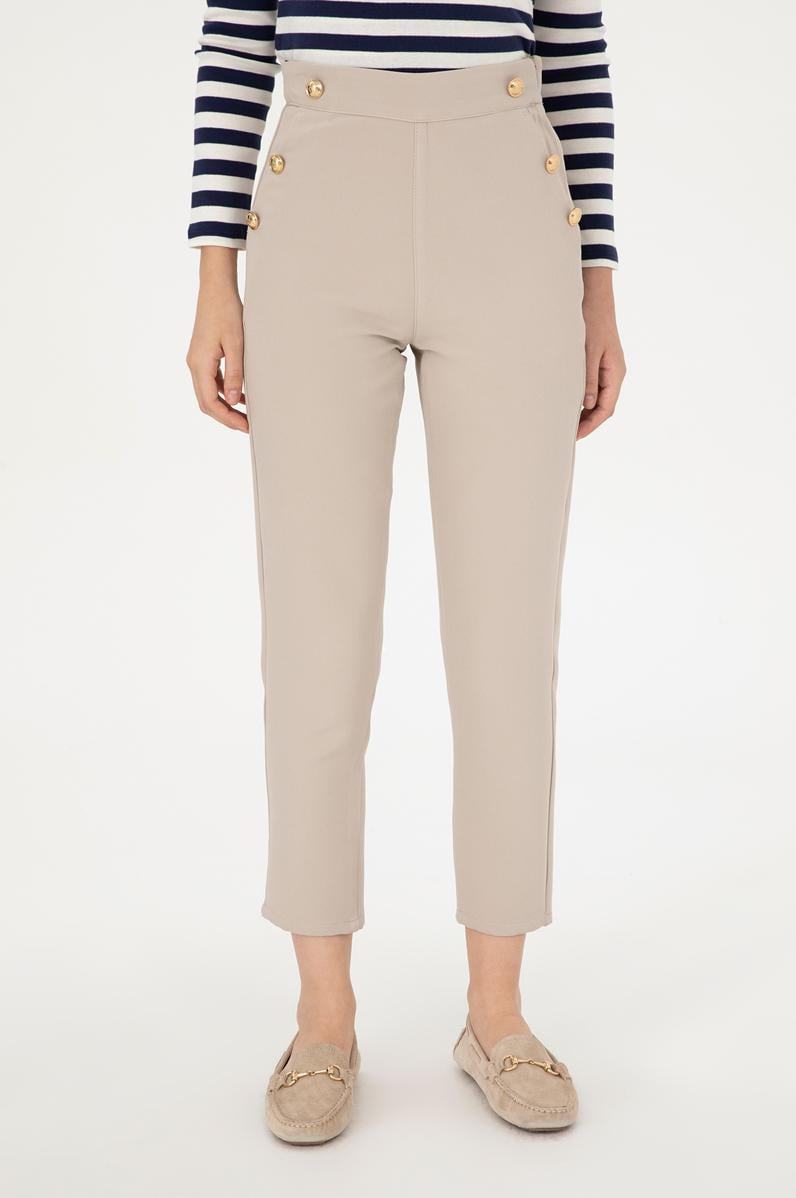 Kadın Taş Carrot Fit Kanvas Pantolon