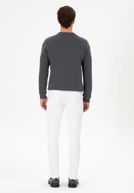 Erkek Beyaz Jean Pantolon - 50281509044