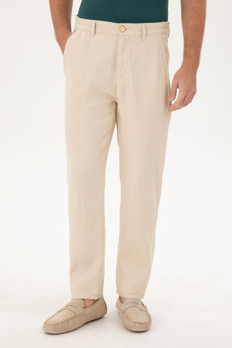 Erkek Bej Kanvas Pantolon - 50285618005