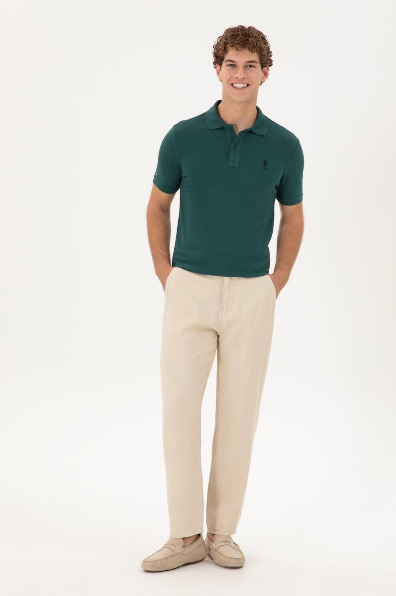 Erkek Bej Kanvas Pantolon